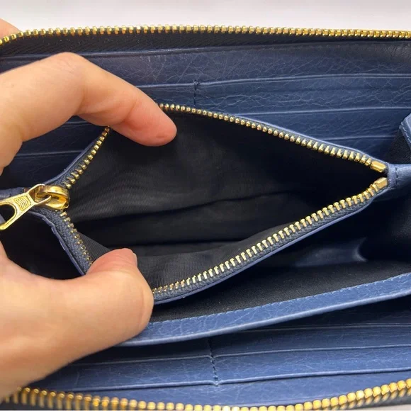 Balenciaga Motocross Giant 12 Continental Wallet in Blue - Picture 4 of 16